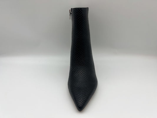 damskie wodoodporne buty zimowe z miękką skórą nappa liz, cholewka z wężowej skóry z wewnętrznym zamkiem błyskawicznym YKK