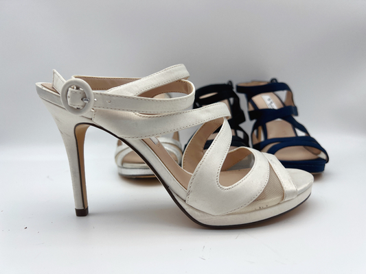 Open Toe Stiletto Elastyczny pasek Sandały na wysokim obcasie Miękka skóra nappa / dopasowana miękka siateczka