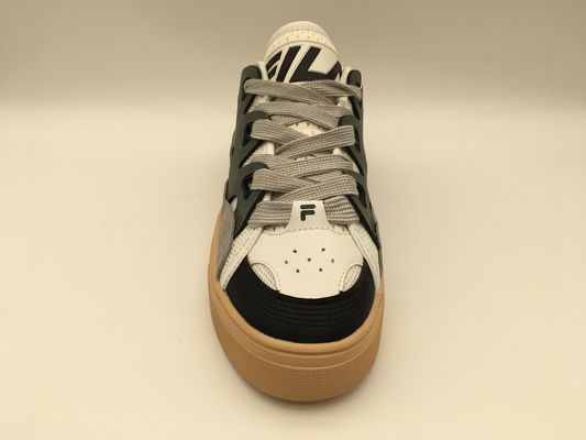 Szare damskie buty z prawdziwej skóry ODM OEM Damskie płaskie buty wsuwane