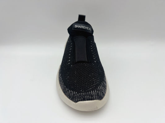 Granatowe czarne antypoślizgowe buty robocze damskie 5cm szeroka elastyczna cholewka