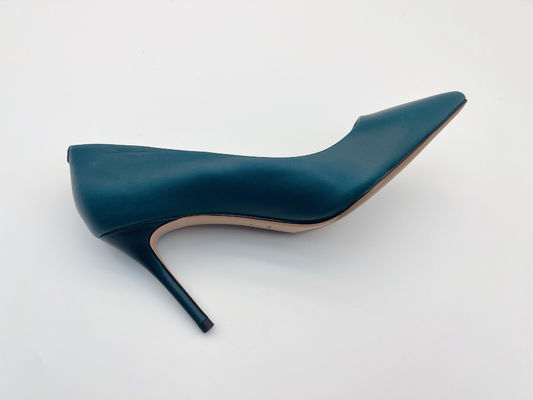 Granatowe damskie czółenka buty szpiczasty nosek z zamkniętymi palcami ze szpilką 5 cm