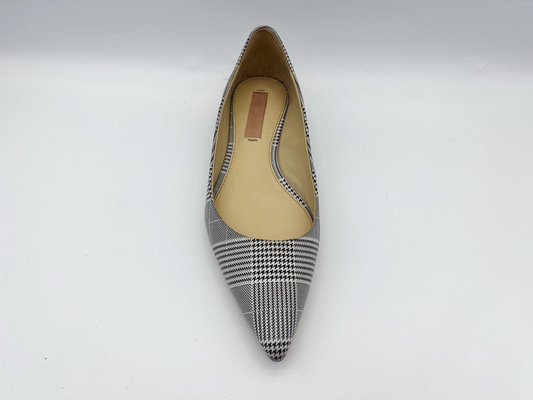Damskie buty z tkaniny tekstylnej w czarno-białej siatce Miękkie stylowe i wygodne