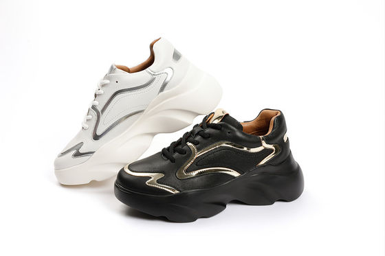 Damskie sportowe buty sportowe Niestandardowe czarne buty antypoślizgowe na platformie