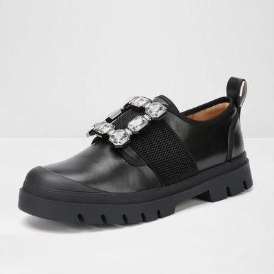 Czarne mieszkanie dla kobiet nowe style biurowe buty damskie, płaskie buty Mary Jane na co dzień