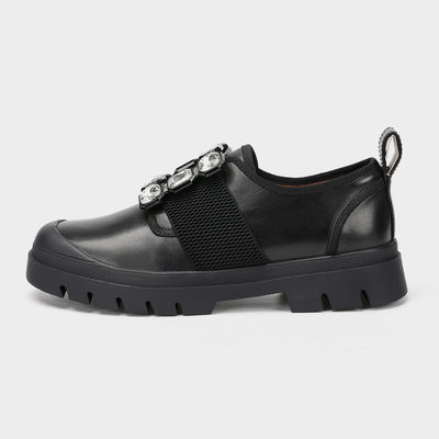 Czarne mieszkanie dla kobiet nowe style biurowe buty damskie, płaskie buty Mary Jane na co dzień