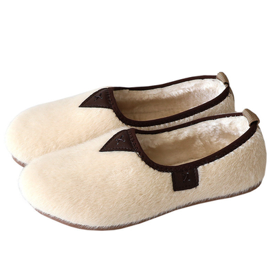 Kobiety w ciąży Bawełniane buty z miękką podeszwą Płaskie dno Plus Velvet Warm Peasy