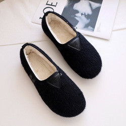 Kobiety w ciąży Bawełniane buty z miękką podeszwą Płaskie dno Plus Velvet Warm Peasy