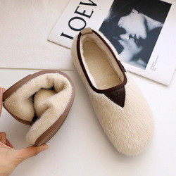 Kobiety w ciąży Bawełniane buty z miękką podeszwą Płaskie dno Plus Velvet Warm Peasy