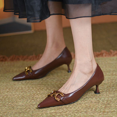 Business Office Ladies Casual Fashion Pointed Toe Antypoślizgowe wysokie obcasy Płytkie usta