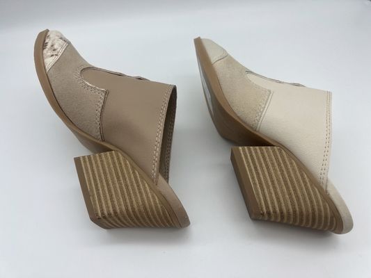 OEM Womens Pointed Toe Shoes Tan / Off White Obuwie z podeszwą TPR