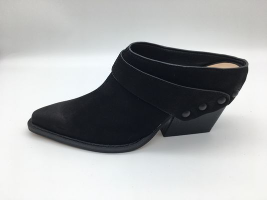 Zamknięte Toe Wedge Damskie Skórzane Buty Sukienka Miękka Dwukolorowa Pełna Wrap Górna