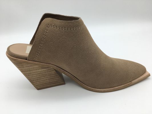 Skórzane buty na co dzień na platformie damskie beżowe 3-calowe obcasy z zamkniętymi palcami