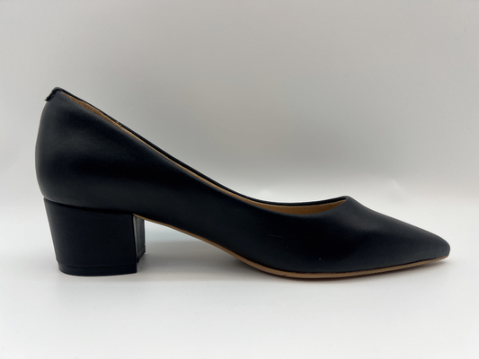 Skóra Nappa Czarne buty damskie Miękka tkanina Buty na niskim obcasie Szpiczaste buty