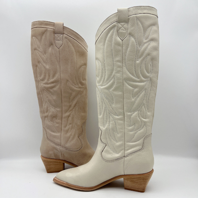 Wygodne damskie skórzane buty do sukienki wodoodporne Off White