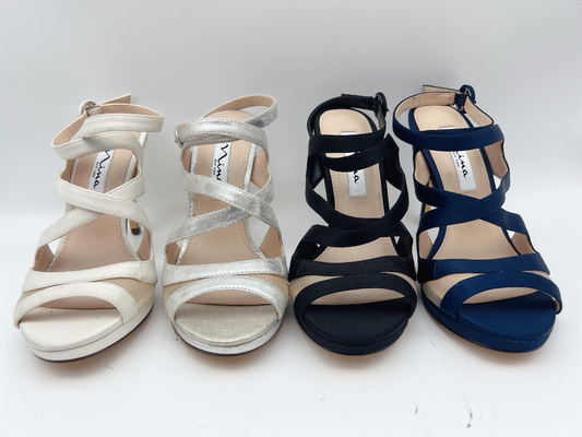 Open Toe Stiletto Elastyczny pasek Sandały na wysokim obcasie Miękka skóra nappa / dopasowana miękka siateczka