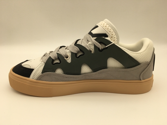 Szare damskie buty z prawdziwej skóry ODM OEM Damskie płaskie buty wsuwane