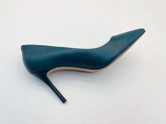 Granatowe damskie czółenka buty szpiczasty nosek z zamkniętymi palcami ze szpilką 5 cm