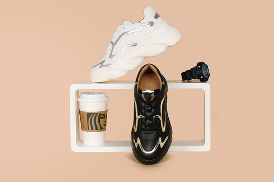 Damskie sportowe buty sportowe Niestandardowe czarne buty antypoślizgowe na platformie