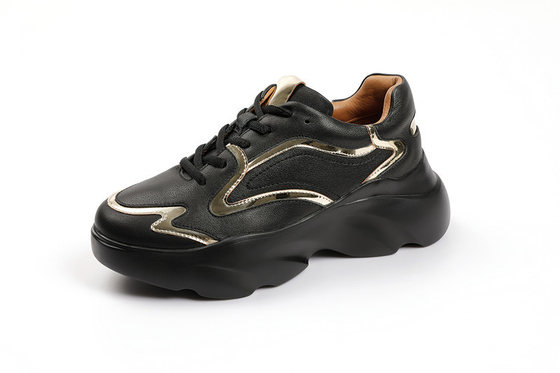 Damskie sportowe buty sportowe Niestandardowe czarne buty antypoślizgowe na platformie