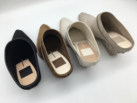 Zamknięte Toe Wedge Damskie Skórzane Buty Sukienka Miękka Dwukolorowa Pełna Wrap Górna