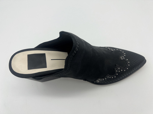 Błyszczące buty z zamkniętymi palcami na platformie damskie buty sukienka czarne miękkie buty zamszowe z krowy